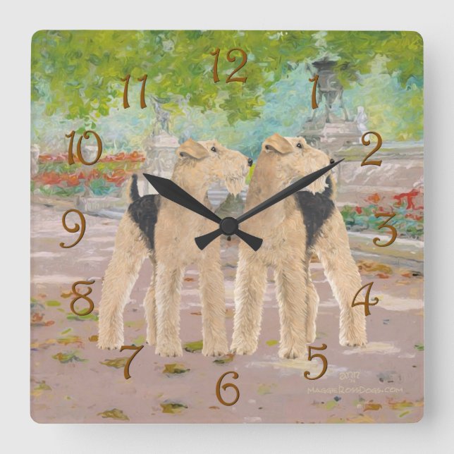 Afternoon Walk Square Wall Clock (Front)