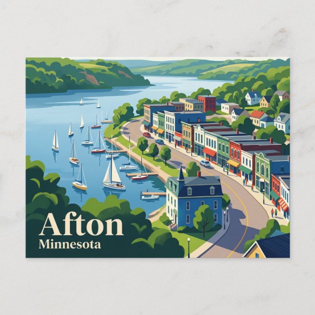 Afton USA Postcard (Front)