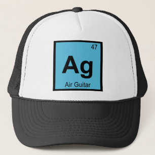 Ag - Air Guitar Music Chemistry Periodic Table Trucker Hat