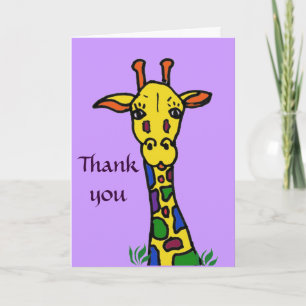 AG- Giraffe Thank You Card