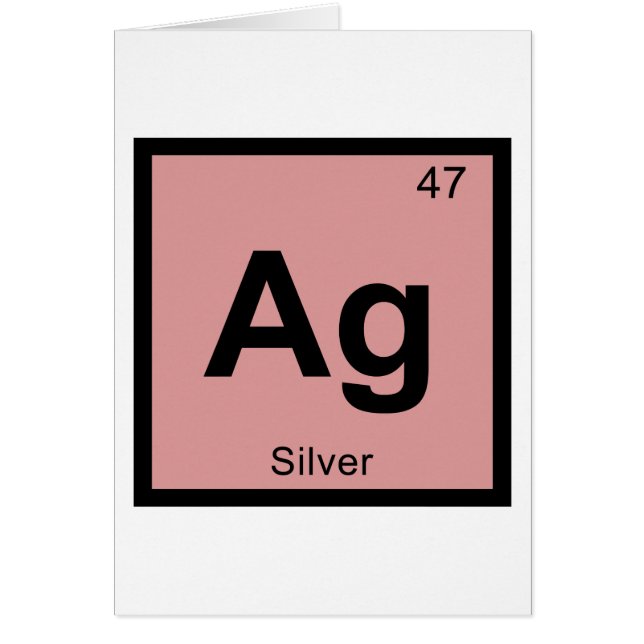Ag - Silver Chemistry Periodic Table Symbol (Front)