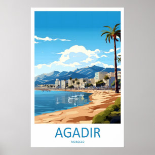Agadir Travel Print Wall Art Agadir Wall Hanging