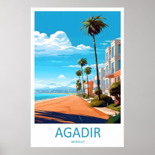 Agadir Travel Print Wall Art Agadir Wall Hanging