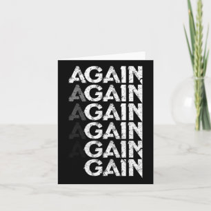 Again Gain Funny Bodybuilding Gym Workout Gift  Card