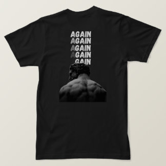 AGAIN Gym Motivation Back Print Fitness T-Shirts