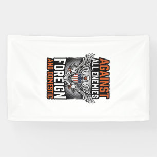 Against All Enemies Patriotic Eagle Shirt Design_1 Banner