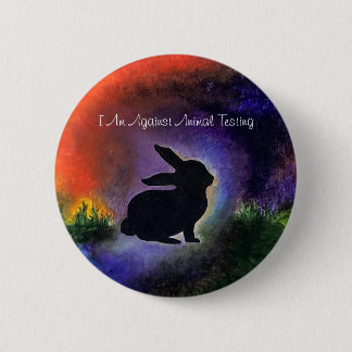 Against Animal Testing 6 Cm Round Badge
