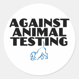 Against Animal Testing Classic Round Sticker