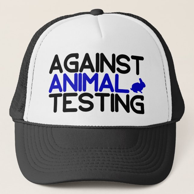 Against Animal Testing Trucker Hat (Front)