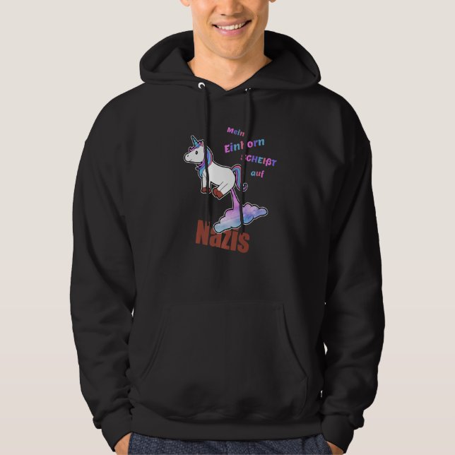 Against Racism, Politics Human Rights Human Love P Hoodie (Front)