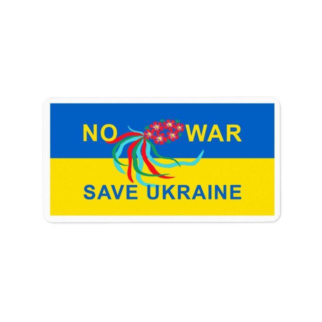 Against the war in Ukraine Label (Front)