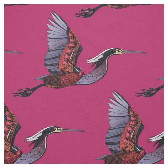Agami heron cherry fabric (Swatch)