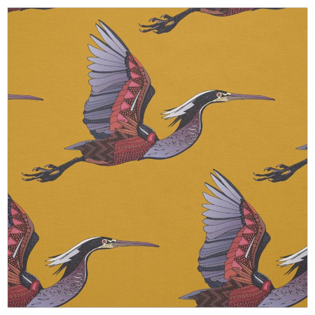 Agami heron gold fabric (Swatch)