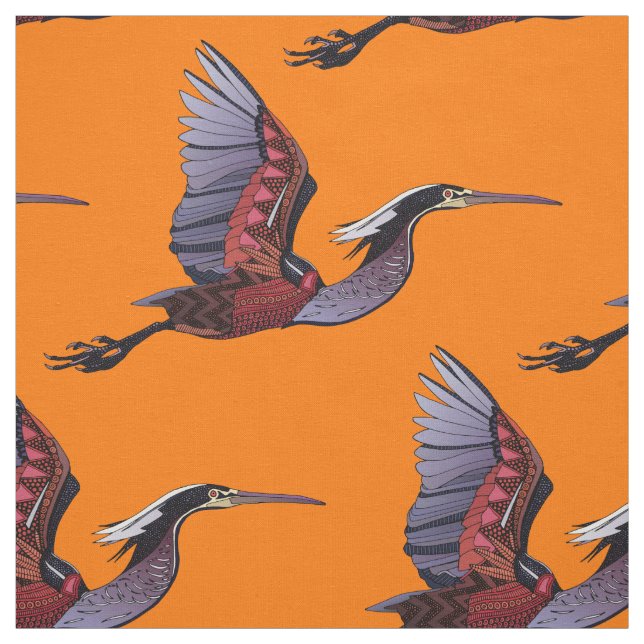 Agami heron orange fabric (Swatch)