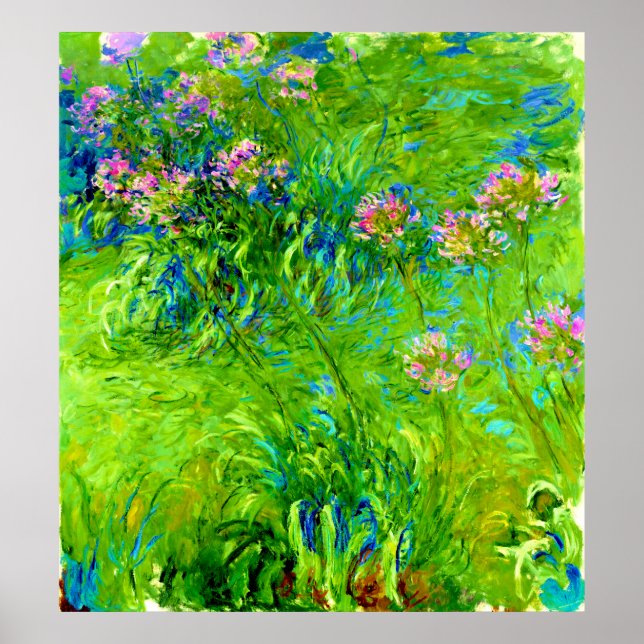 Agapanthus by Claude Monet Poster (Front)