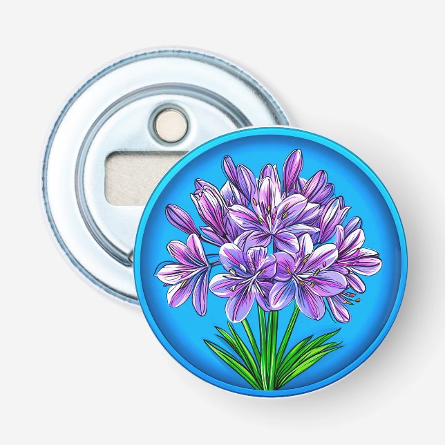 Agapanthus flower bottle opener (Front)