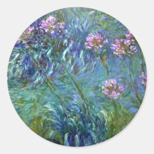 Agapanthus Flowers by Claude Monet Sticker