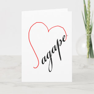 Agape (black) Note Card