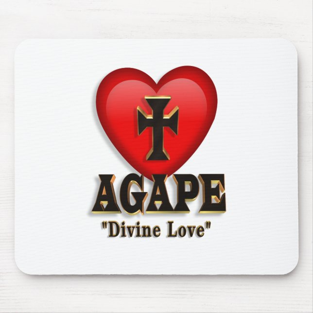 Agape heart symbol for God's divine love Mouse Pad (Front)