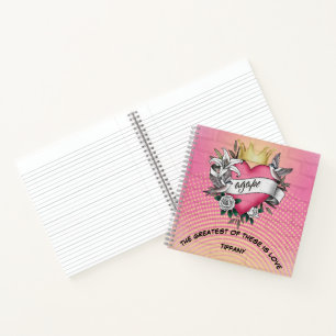 Agape Love Tattoo Graffiti  Notebook