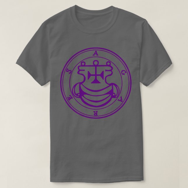 Agares Sigil Teaches Languages Purple T-Shirt (Design Front)