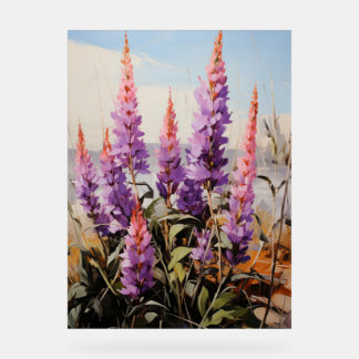 Agastache - Impasto Floral Acrylic Sign