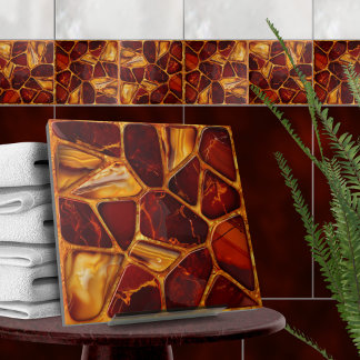 Agate and Carnelian stones mosaic Tile