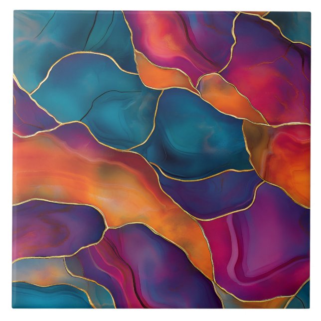 Agate Art Ceramic Tile (Front)
