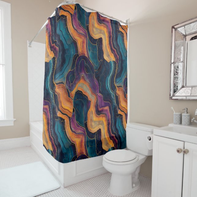 Agate Art Shower Curtain (In Situ)