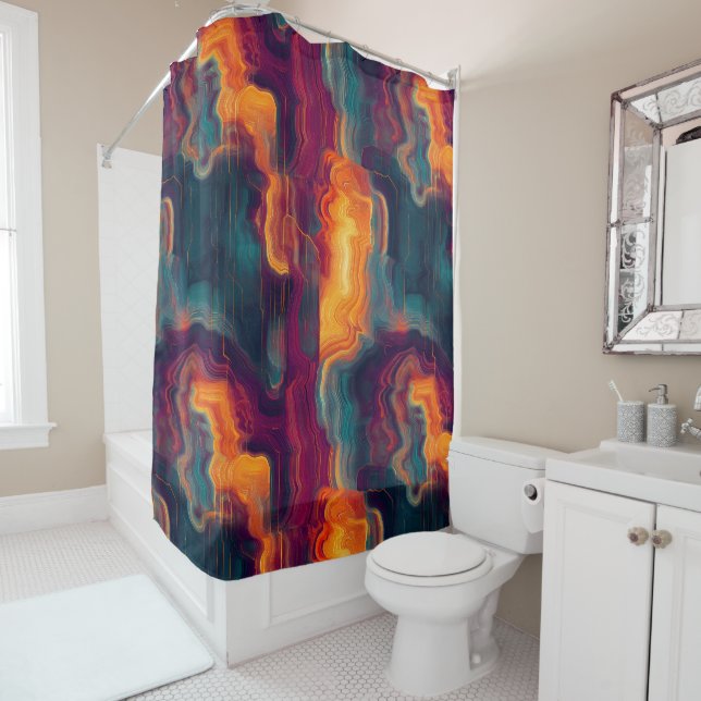 Agate Art Shower Curtain (In Situ)