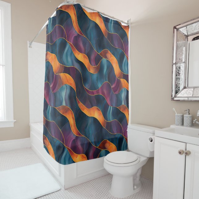 Agate Art Shower Curtain (In Situ)