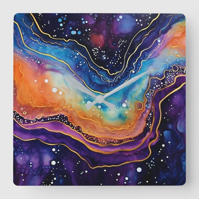Agate Art Wall Clock (Front)