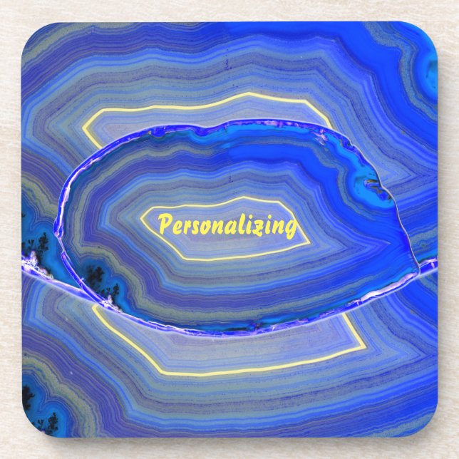 Agate Blue  2 Coaster (Front)