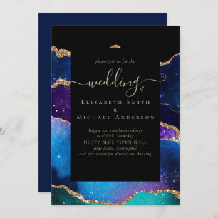 AGATE Blue Purple Gold Wedding Budget