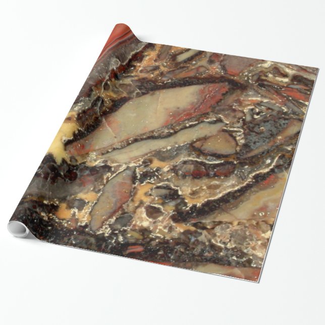 Agate Breccia Wrapping Paper (Unrolled)