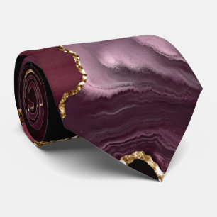 Agate Burgundy Wedding pattern Tie