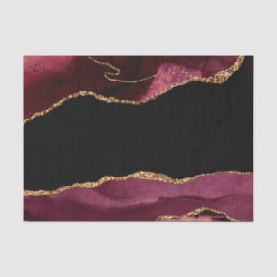 Agate Burgundy Wedding pattern Tissue Paper
