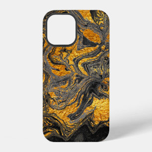 Agate Crystal. Futuristic Modern Suminagashi. Swir iPhone 12 Case