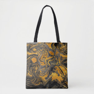 Agate Crystal. Futuristic Modern Suminagashi. Swir Tote Bag