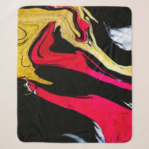 Agate Crystal. Golden swirl, artistic design. The Sherpa Blanket