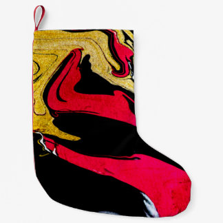 Agate Crystal. Golden swirl, artistic design. The  Small Christmas Stocking