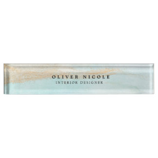 Agate Crystal Interior Designer Business Nameplate