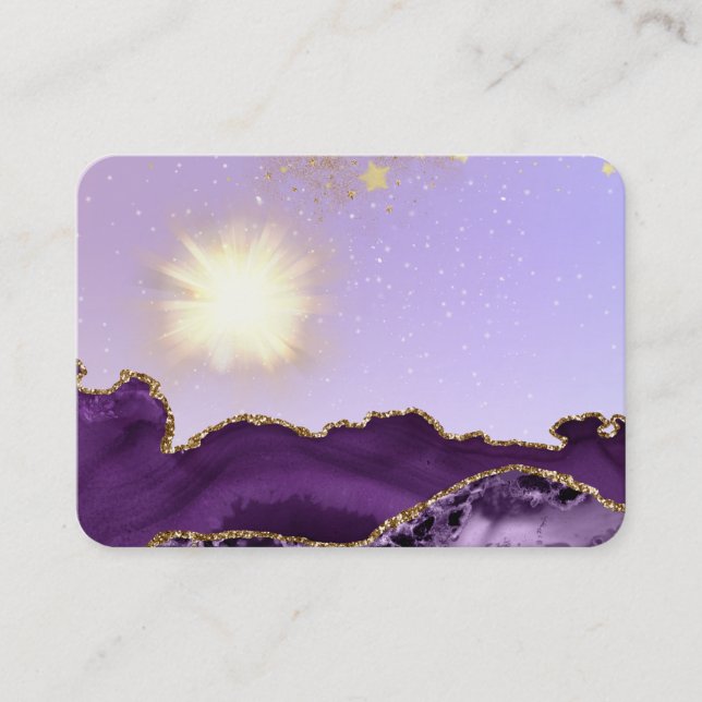 *~* Agate Energy Ball of Light Purple Business Card (Front)