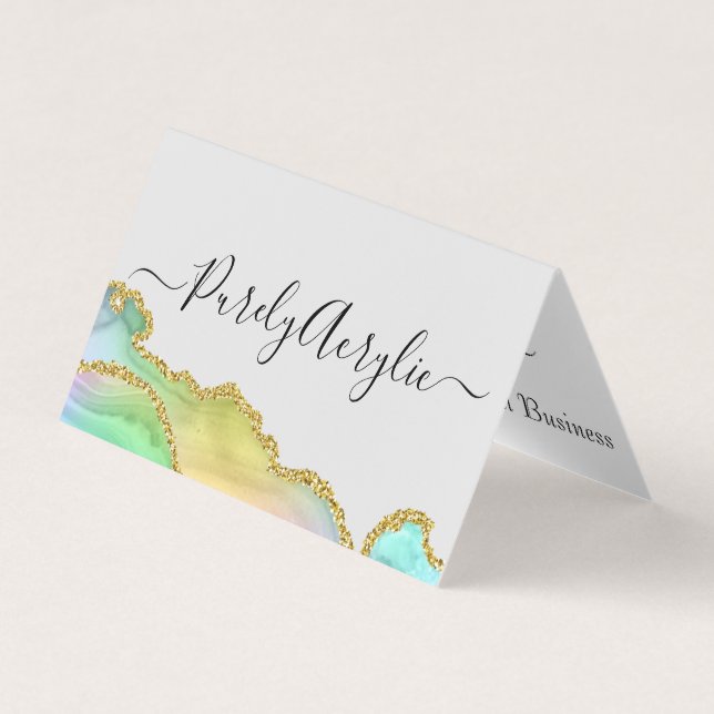 Agate Folded Business Card (Front)