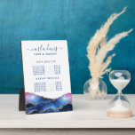 Agate Galaxy Celestial Salon Price Menu Plaque<br><div class="desc">Agate Galaxy Celestial Salon Price Menu Plaque. Elegant gold agate watercolor galaxy celestial hand lettered style calligraphy script professional business design. Perfect for makeup artists,  hair stylists,  cosmetologists,  and more!</div>