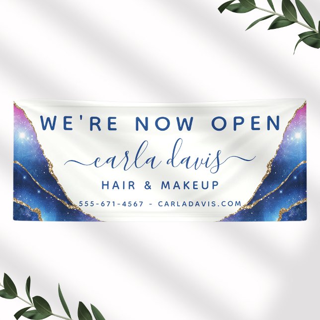 Agate Galaxy Celestial Stars Salon Opening Banner (Creator Uploaded)