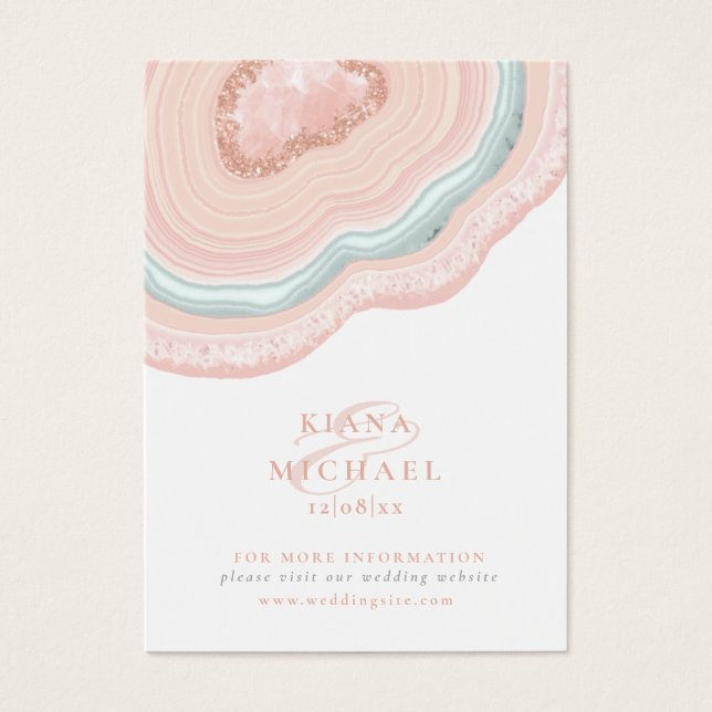 Agate Geode Glitter Website Rose Gold ID647 (Front)