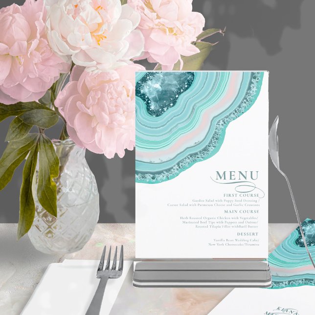 Agate Geode Glitter Wedding Teal ID647 (Creator Uploaded)