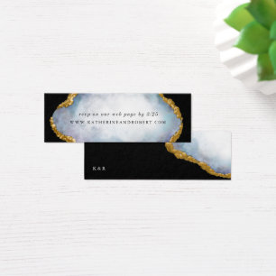 Agate Geode Pearl Golden Wedding Insert Card