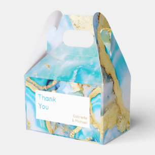 Agate gold Luxurious coastal Wedding  Favour Box